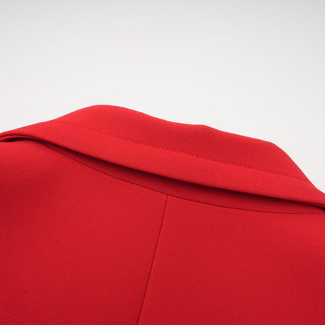 Isla Blazer Red Hourglass Double Breasted Wool Blend