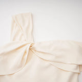 Ismérie Neutrals OffShoulder Twisted Mini Dress