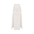 Milicent slitte drawstring pleated maxi skirt