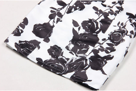 Ivana Dress - Bodycon Silhouette - Halter Neck Design - Floral Print - Elegant Evening Wear