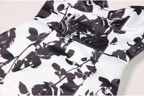 Ivana Dress - Bodycon Silhouette - Halter Neck Design - Floral Print - Elegant Evening Wear