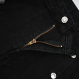 Janelle buttoned straightleg jeans
