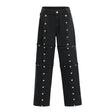 Janelle buttoned straightleg jeans