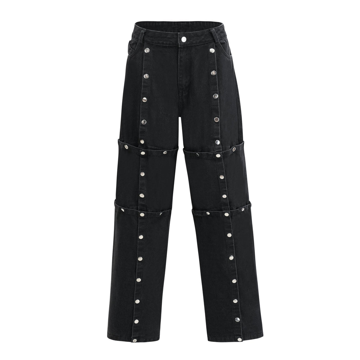 Janelle buttoned straightleg jeans