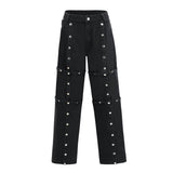 Janelle buttoned straightleg jeans