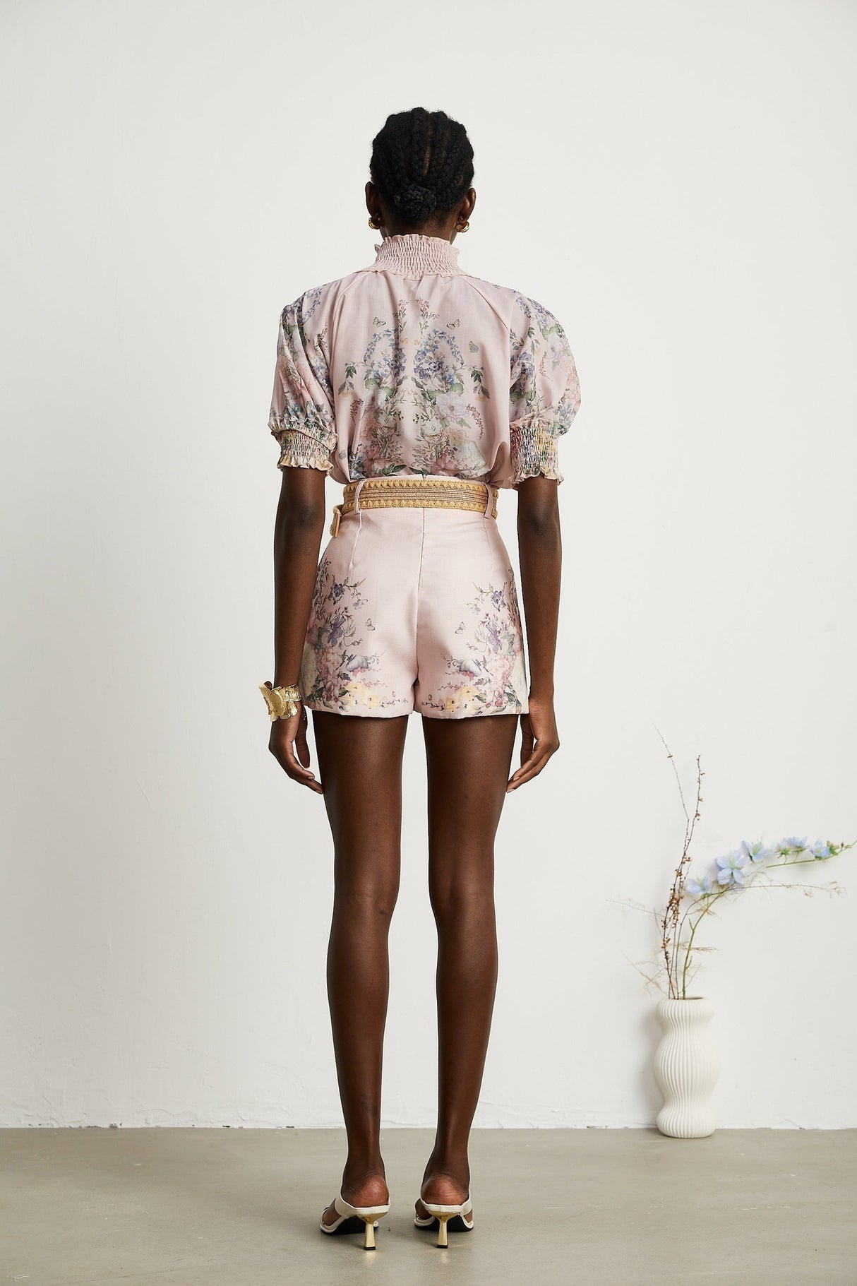 Janelle floralprint shirt  shorts matching set