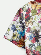 Jasmine Midi Dress - Notched Neckline - Flared Hem - High Waist - Boho Style - Floral Print