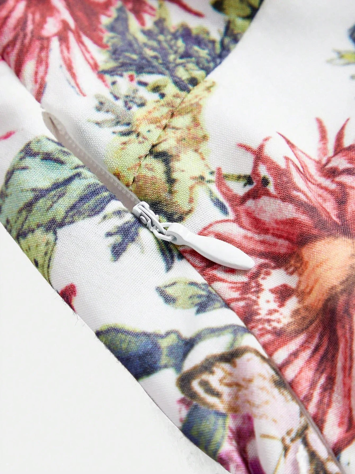 Jasmine Midi Dress - Notched Neckline - Flared Hem - High Waist - Boho Style - Floral Print