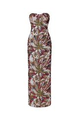 Jasmine Multi Color Floral Sequin Maxi Dress