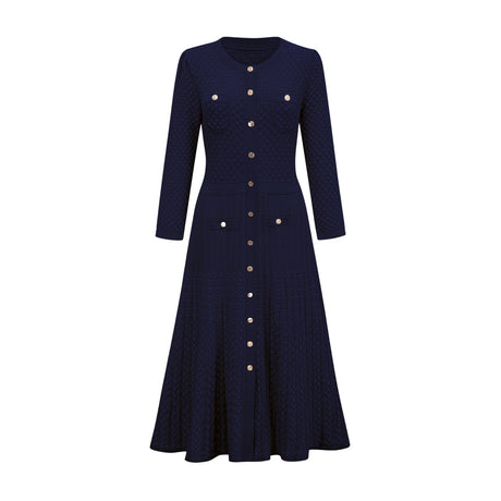 Jayla Long Sleeve Midi Dress in Vibrant Blue