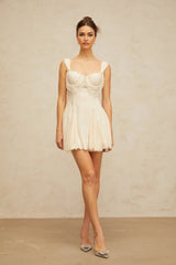 Jazlyn Mini Dress Sweetheart Faux - Pearl Embellished Flare