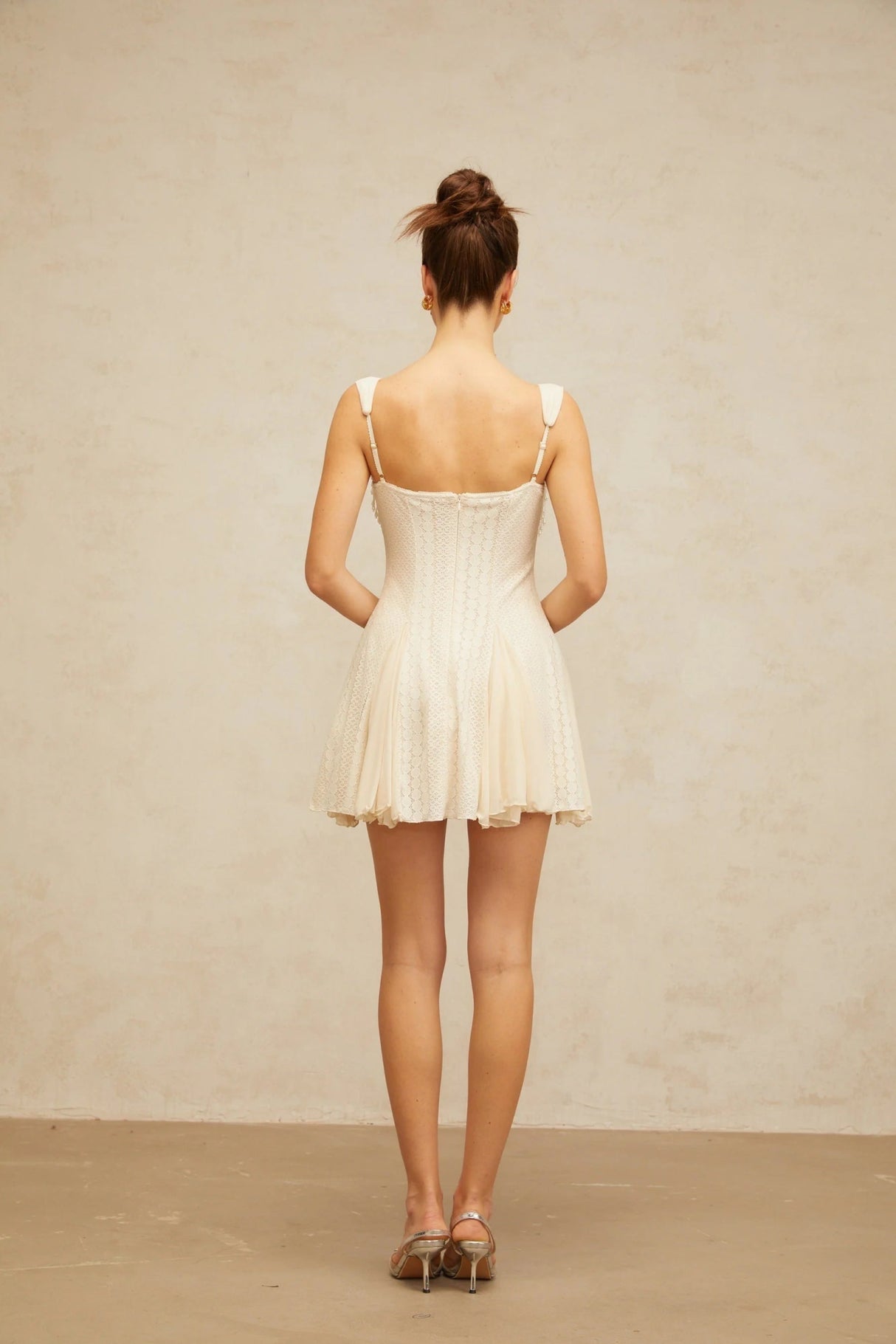 Jazlyn Mini Dress Sweetheart Faux - Pearl Embellished Flare