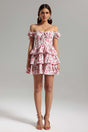 Jenna White Floral Layered Dress