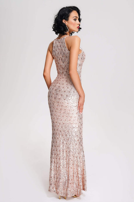 Jessica Pink Sequin Maxi Dress