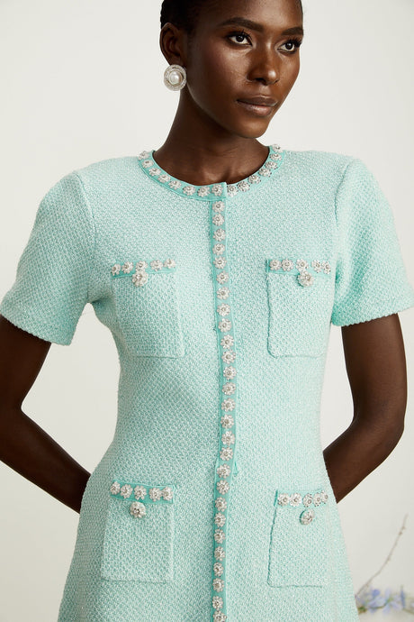 Jocelyne embellished flared mini dress