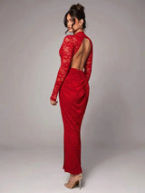 Jolanda Bodysuit - Slim Fit - Knitted Fabric - Medium Stretch - Long Sleeve Length - Stand Collar Style - Premium Quality - Comfortable Design