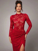 Jolanda Bodysuit - Slim Fit - Knitted Fabric - Medium Stretch - Long Sleeve Length - Stand Collar Style - Premium Quality - Comfortable Design