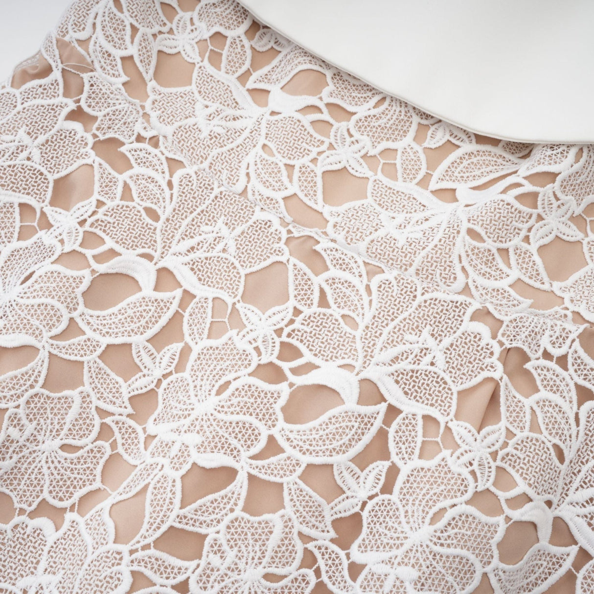 Jorvilda white pierced midi dress