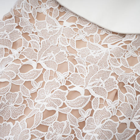 Jorvilda white pierced midi dress