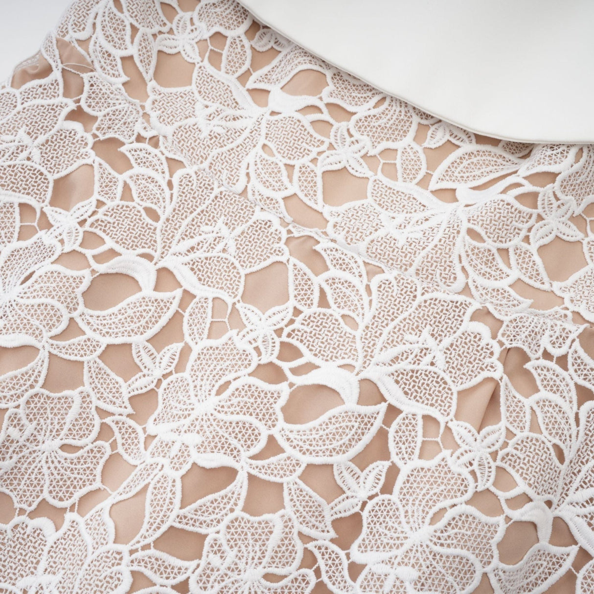 Jorvilda white pierced midi dress