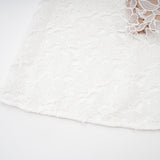 Jorvilda white pierced midi dress