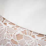 Jorvilda white pierced midi dress