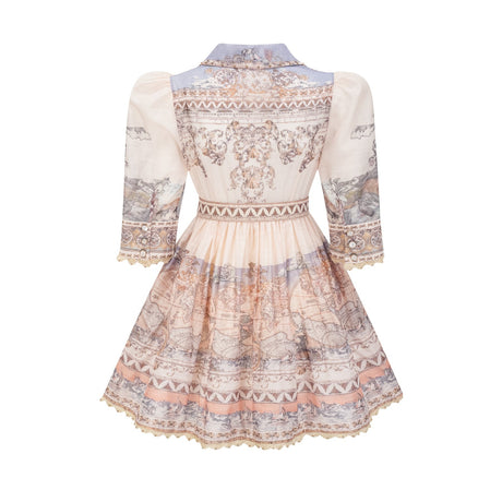 Joséphine belted Vneck mini dress