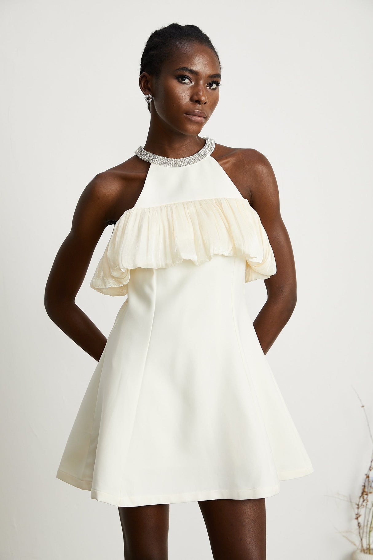 Joséphine crystalembellished sleeveless mini dress