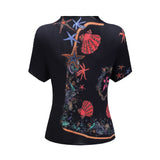 Josiane patternprint knitted top  skirt matching set