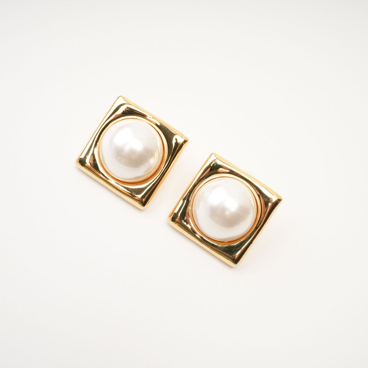 Juana faux - pearl square earrings
