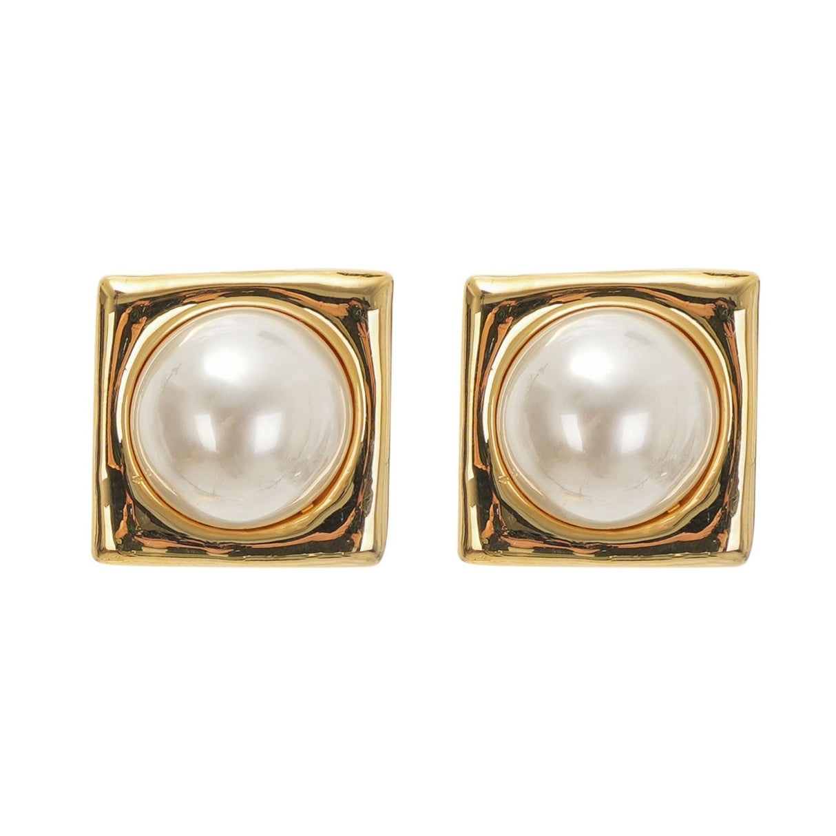 Juana faux - pearl square earrings