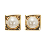 Juana faux - pearl square earrings