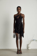 Juana lacedetail asymmetric mini dress