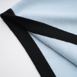 Julia Skirt & Top Set in Blue Long Sleeve Button Detail Matching