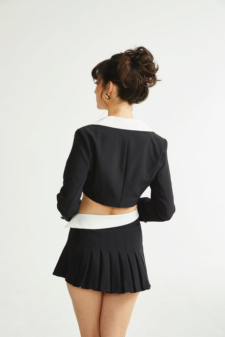 Juliette black jacket  skirt matching set