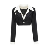 Juliette black jacket  skirt matching set