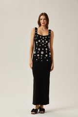 Juliette crystalembellished sleeveless maxi dress