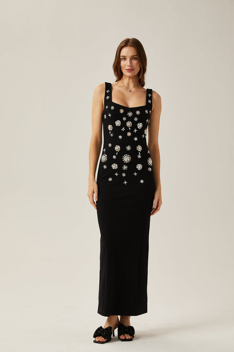 Juliette crystalembellished sleeveless maxi dress
