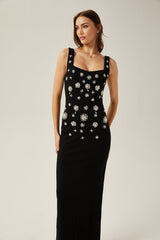 Juliette crystalembellished sleeveless maxi dress