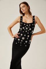Juliette crystalembellished sleeveless maxi dress
