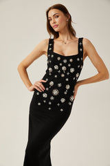 Juliette crystalembellished sleeveless maxi dress
