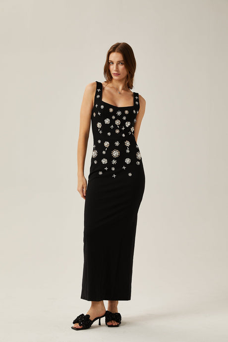 Juliette crystalembellished sleeveless maxi dress