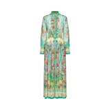 Juliette floralprint flouncehem midi dress
