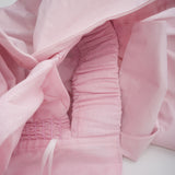 Juliette pink mini dress with offshoulder design and 3D petal details