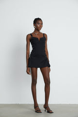 Kadence Dress - Black - Sleeveless - V - Neck - Pocket & Zip Fastening