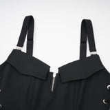 Kadence Dress Black Sleeveless V - Neck Pocket & Zip Fastening - Size M
