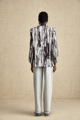 Kadence Jacket Black White Graffiti Print