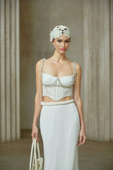 Kaitlin Top & Skirt Set Crochet Knit
