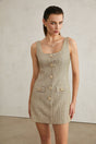 Kaitlyn Mini Dress Golden Tweed Sequin Embellished