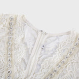 Kalena embellished lace midi dress